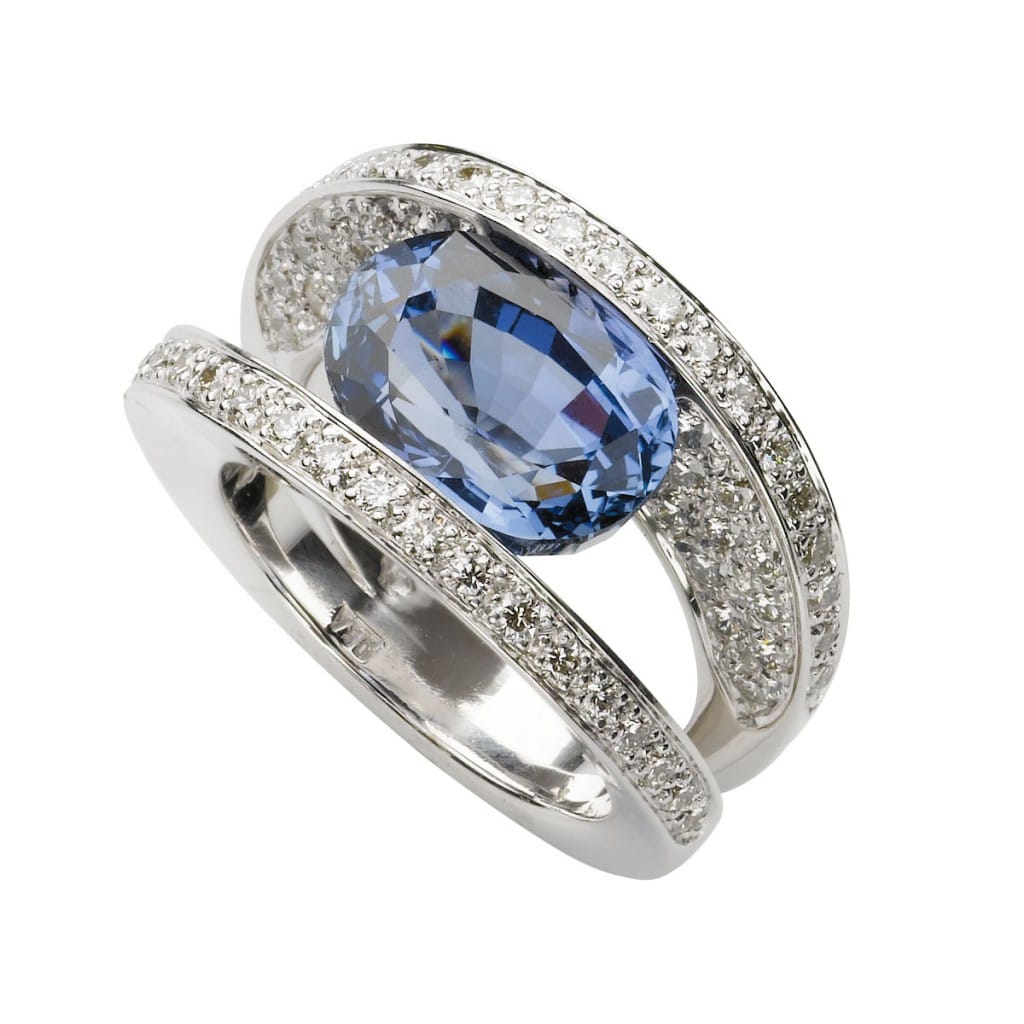 Frieden-Bague-Saphir-Bleu